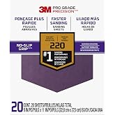 3M Pro Grade No-Slip Grip Advanced Sandpaper, 9 x 11"., 220 Grit, 100 per Case