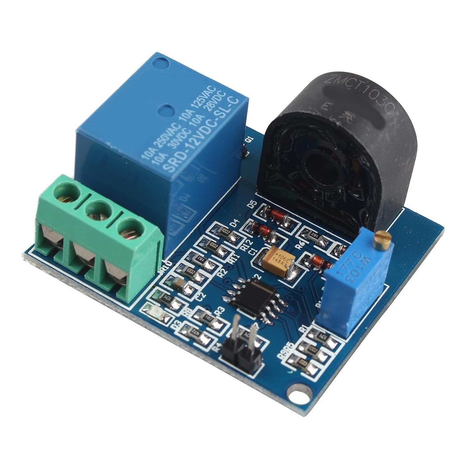 HALJIA AC Current Detection Sensor Module 12V Relay Protection Module 5A Over-current Protection Switch Output