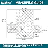 Granbest Waterproof 2 Seater Sofa Cover Non-Slip Grey view 7