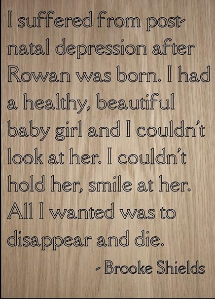 Mundus Souvenirs I Souffered From Post Natal Depression Citation De Brooke Shields Gravure Au Laser Sur Plaque En Bois Dimensions Cm X 25 Cm Amazon Fr Cuisine Maison