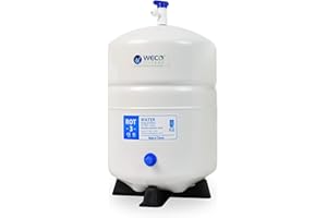WECO FILTERS CHANGING THE COURSE OF WATER PURIFICATION Pressurized Water Storage Tank - Reverse Osmosis Water Tank with Stainless Steel Connections and Ball Valve - Water Filtration System Storage Tank 3.0 Gal & appx. 1.8 gal Usable Capacity (ROT-3-W)
