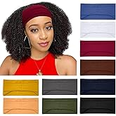 RITOPER Wide Headbands for Women Non Slip, Workout Yoga Running Womens Headband Boho Hair Bands for Women's Hair, Thick Sweat Head Bands Solid Head Wraps Bandana
