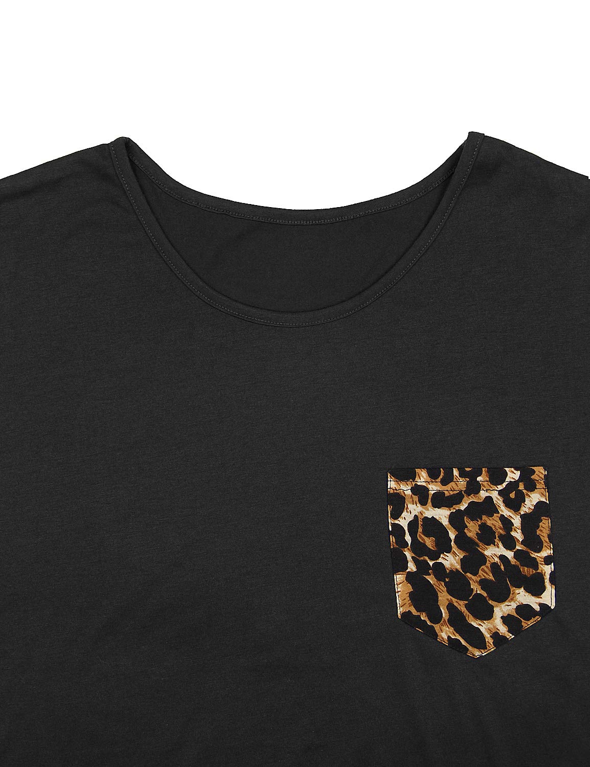 Blooming Jelly Womens Tie Front Shirt Short Sleeve T Shirts Color Block Pocket Casual Basic Tees Knit Tops(Medium, Black)