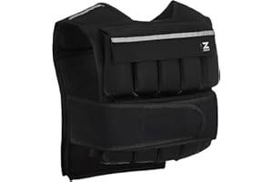 ZELUS Adjustable Weighted Vest with Weights, Workout Vest with Weight Bars/Iron Sandbag for Home Exercise Strength Training F
