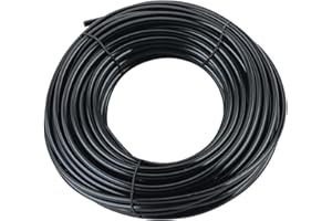 UCLEVER 32FT Micro Irrigation Tube, 1/4 Inch Drip Irrigation Line, Watering Tubing Hose, I.D 4mm/O.D 6mm Black Supply Pipe fo