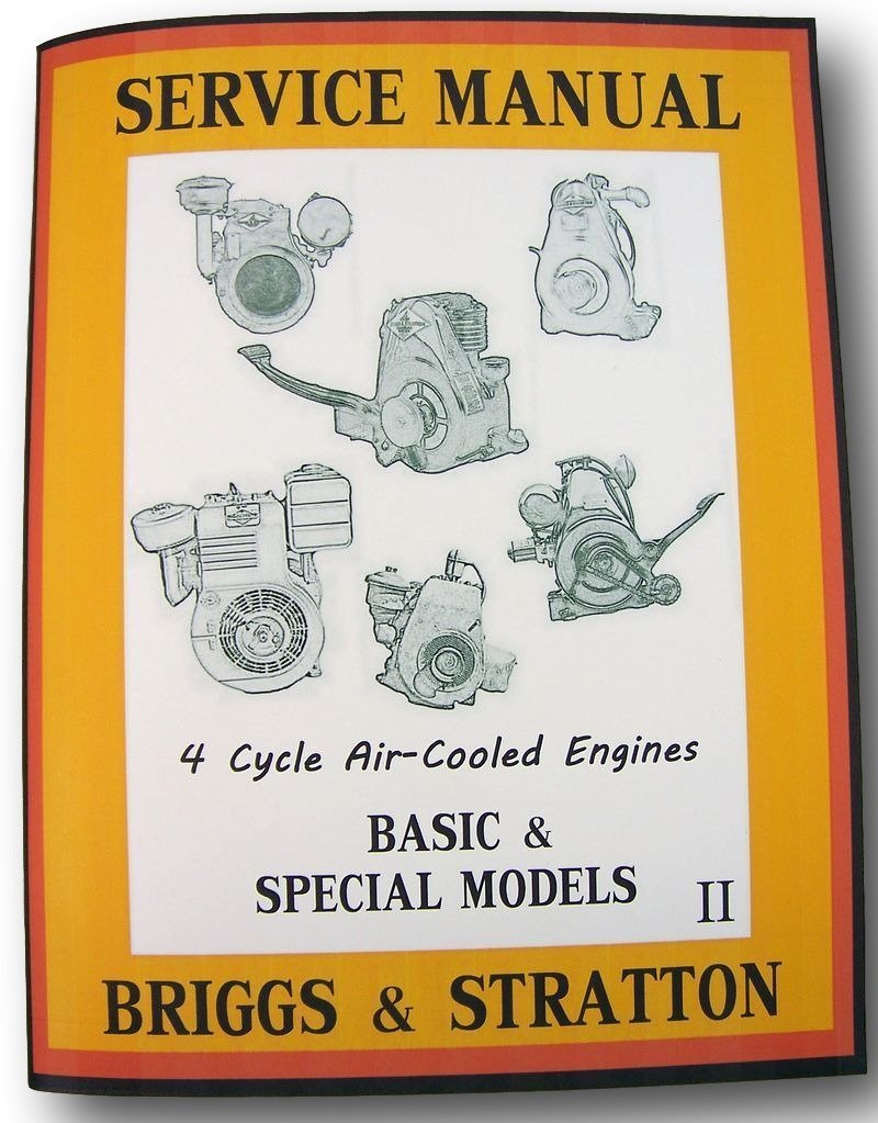 Amazon.com: Briggs Stratton 8Bh 8Bha Engine Service Shop Overhaul Repair  Manual: Industrial & Scientific