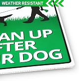 Anley Yard Sign No Pooping Dogs 12x9 with Metal H Stake Stand Outdoor view 3