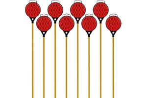 DXSIGN Orange Driveway Reflectors, Reflective Driveway Markers, 2-Way reflector,Snow Markers for Driveway 43 Inch Fiberglass Rod(Pack of 8)