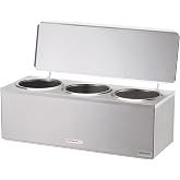Server Products 3-Space Heated Cone Dip Warmer Dipper Well for Ice Cream Cone with Hinged Lid, Stainless Steel (Holds 3), Model 92040