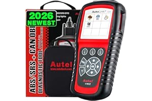 Autel AutoLink AL619 OBD2 Scanner, 2026 Newer ABS SRS Airbag Diagnostic Code Reader with10 OBDII Test Modes, Turn Off Check E