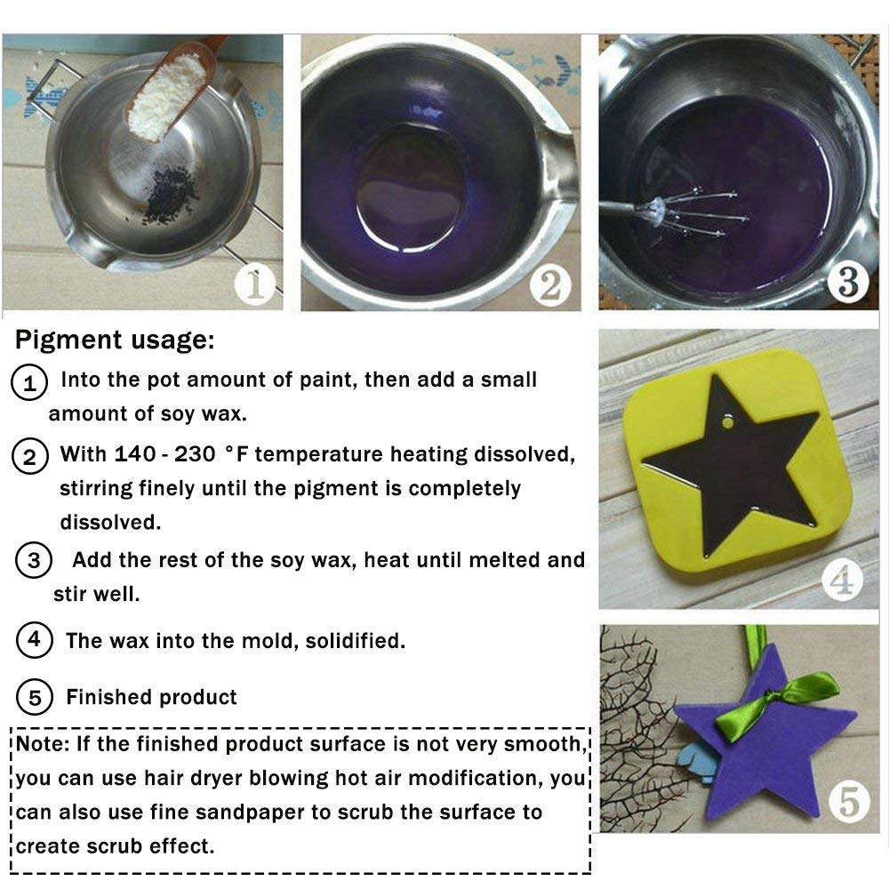 Wax Dye 8 Colors Candle Natural Dye Blocks For Candle Making, Multi