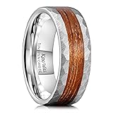 King Will 8mm Mens Silver Tungsten Carbide Ring