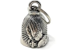 Bravo Bells Pray Hands Bell - Biker Bell Accessory or Key Chain for Good Luck on The Road
