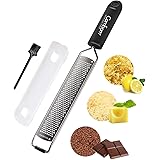 Cambom Zester Grater Cheese Grater - Parmesan Cheese, Lemon, Chocolate, Ginger, Garlic, Nutmeg, Vegetables, Fruits - Soft Tou