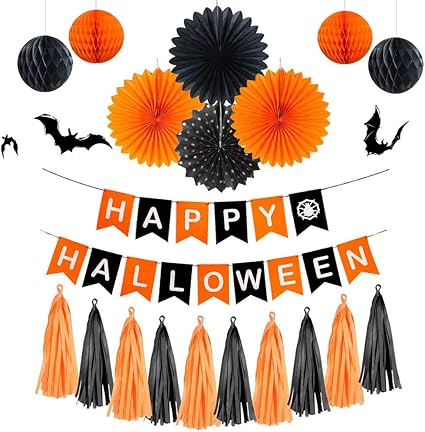 Amazon Com Halloween Birthday Party Decorations Set Black