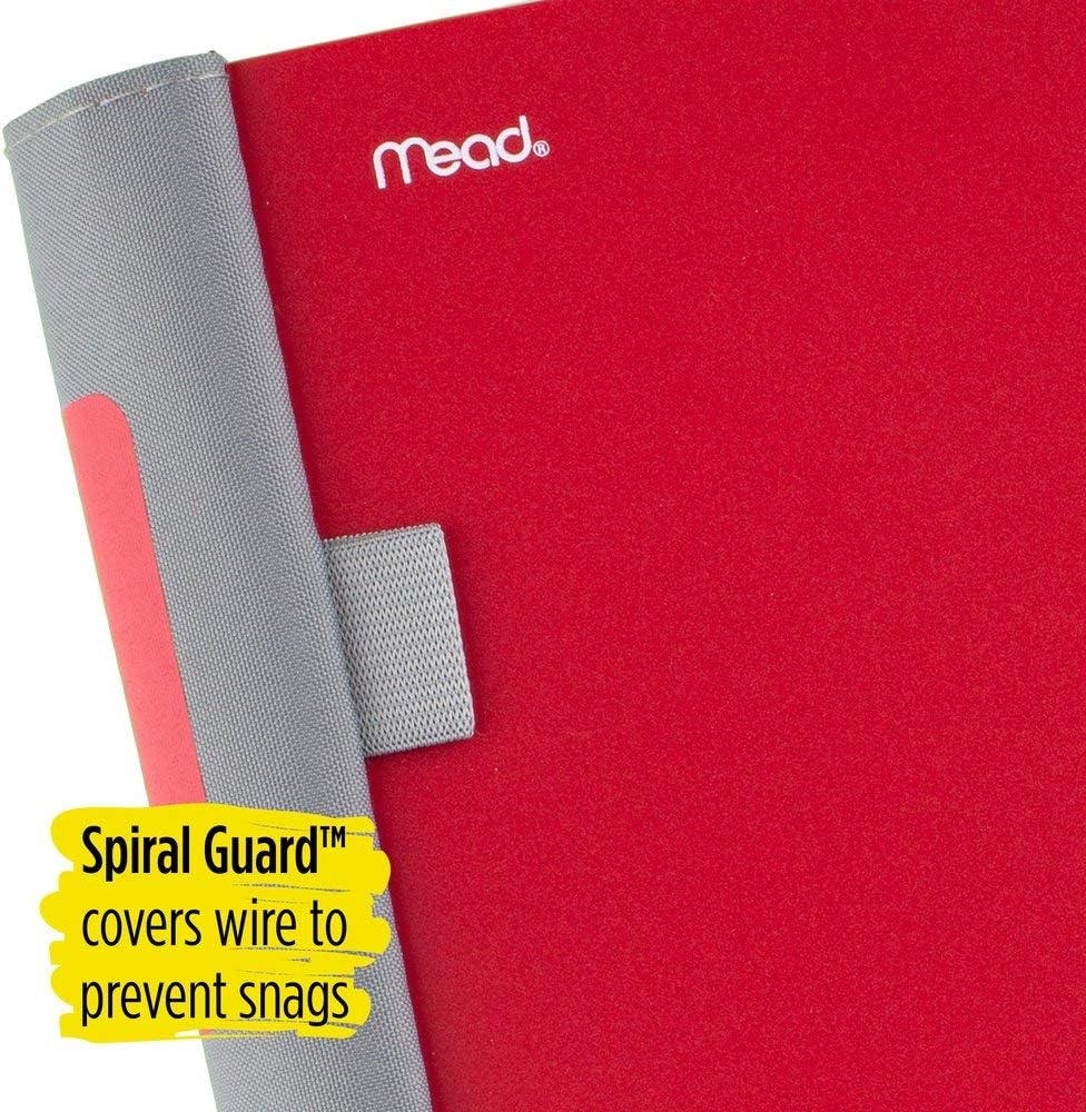 Five Star Advance Spiral Notebook, 5 Subject, College Ruled Paper, 200 Sheets, 11 x 8-1/2 inches, Red (73146) : Office Products