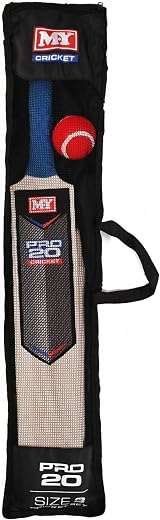 M.Y 7 Piece Junior Cricket Set in Carry Bag including Bat Stumps Soft Ball view 2