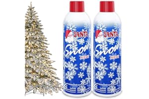stargo 2 Pack 13 oz Snow Spray, Winter Textured Spray for Christmas Tree Snow Effect, Aerosol Bottles of Artificial Fake Snow for Holiday Decoration, Arts and Crafts, Window and Home Season Decor