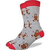 Good Luck Sock Men's Gingerbread Men Christmas Socks, Adult, Shoe Size 7-12