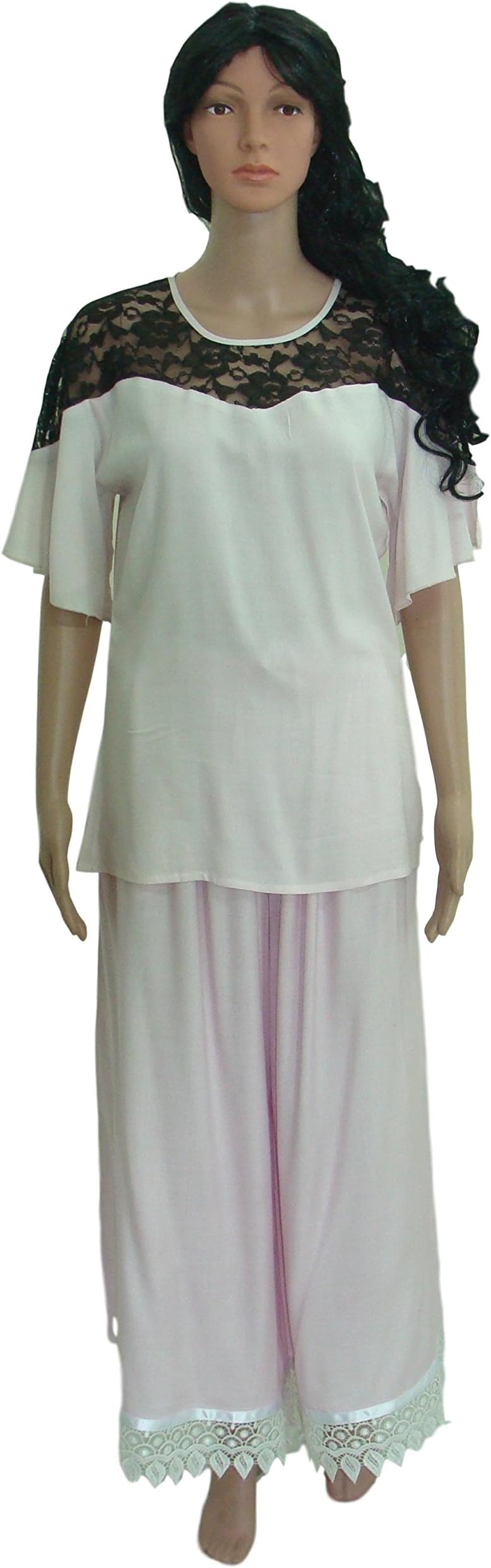 Patrorna Girl's Empire Tops and Palazzo Night Suit Set (LG607PKBL818)