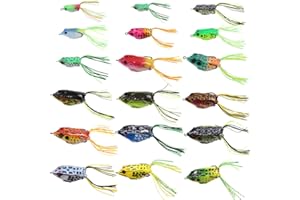 CROCH Hollow Body Frog Freshwater & Saltwater Float on Water Lure Kit (18 PCS)