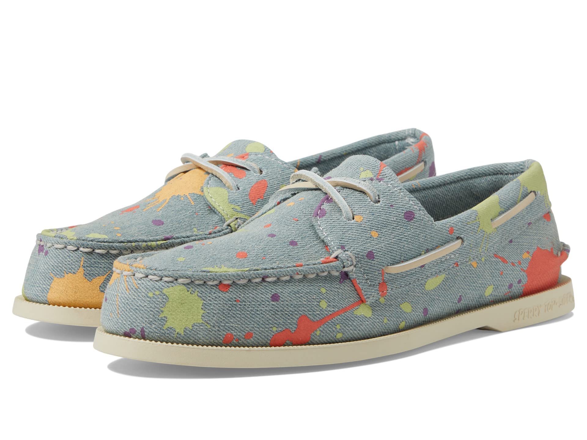Sperry Men’s Authentic Original 2-Eye Boat Shoe, Blue Multi, 7