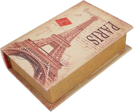 Amazon Clispeed 装飾的なアンティークブックボックスヴィンテージフェイクブック収納ボックスギフト用結婚式の思い出ジュエリー小物趣味好意記念品現金写真サイズsタワー 置物 オブジェ オンライン通販