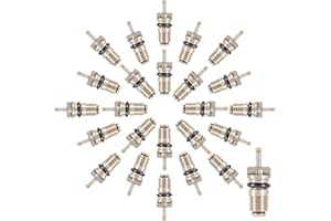 UMONIE 25 Pack JRA A/C Schrader Valve Core Aftermarket Replacement Compatible with MT0059 59347 Delco 15-75234 409914 2674，Fits Foreign & Domestic Vehicles， Premium a/c schrader valve kit for AC Maintenance