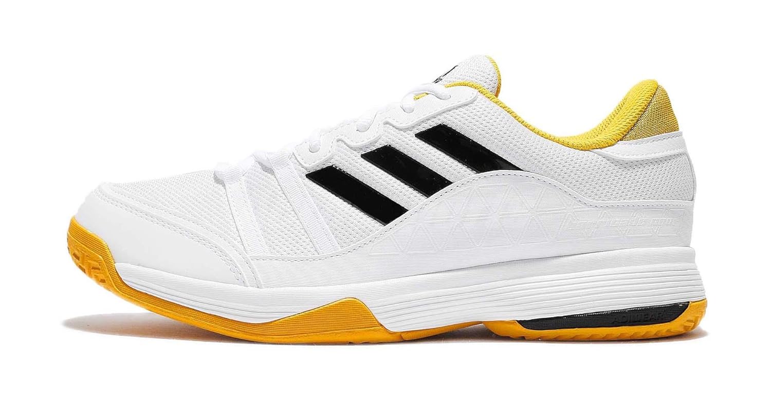 adidas white and yellow shoes