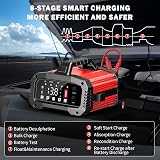 Husgw 25A Car Battery Charger 12V/24V Smart Auto with Temp Comp view 9