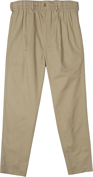 elastic khaki pants