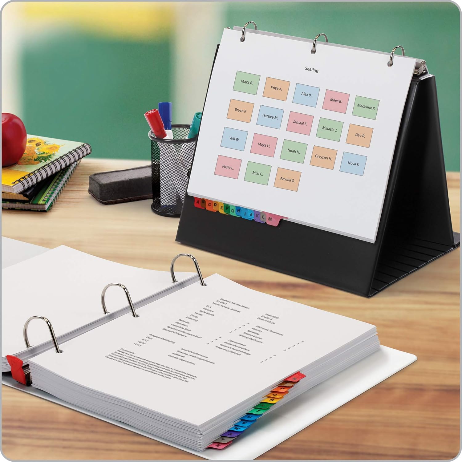 Cardinal A-Z Tab Dividers for 3 Ring Binders, Customizable Table of Contents Page with Multicolor A-Z Tabs, 3 Sets (63218) : Office Products