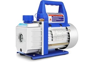 GYZJ 3CFM 1/4HP Vacuum Pump for R134a Air Refrigerant Conditioning Deep Degassing HVAC 10 PA 110V 60Hz Rotary Vane Pump…