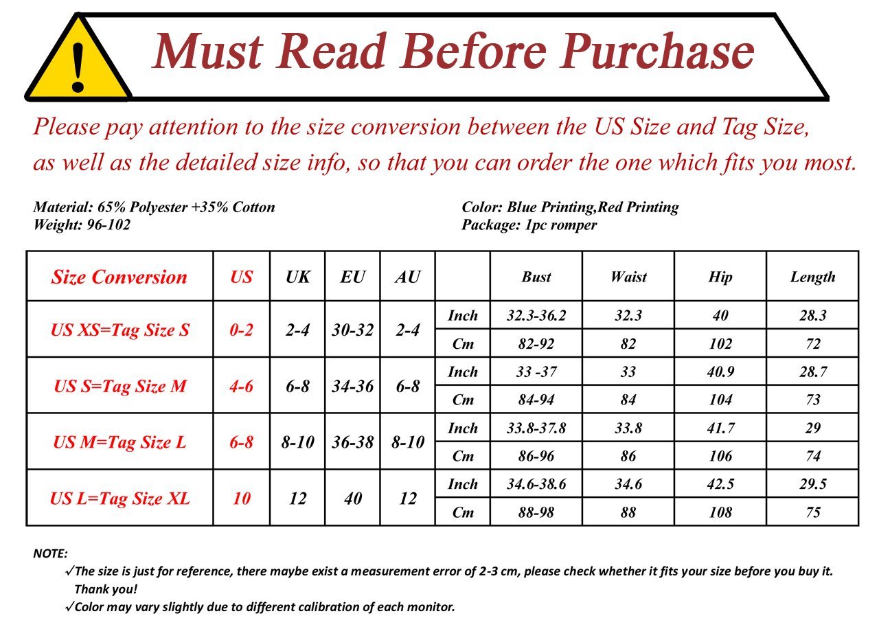 Ayliss Women\'s Sexy Cut out back Bohemian Casual Loose Romper Playsuit,Red M