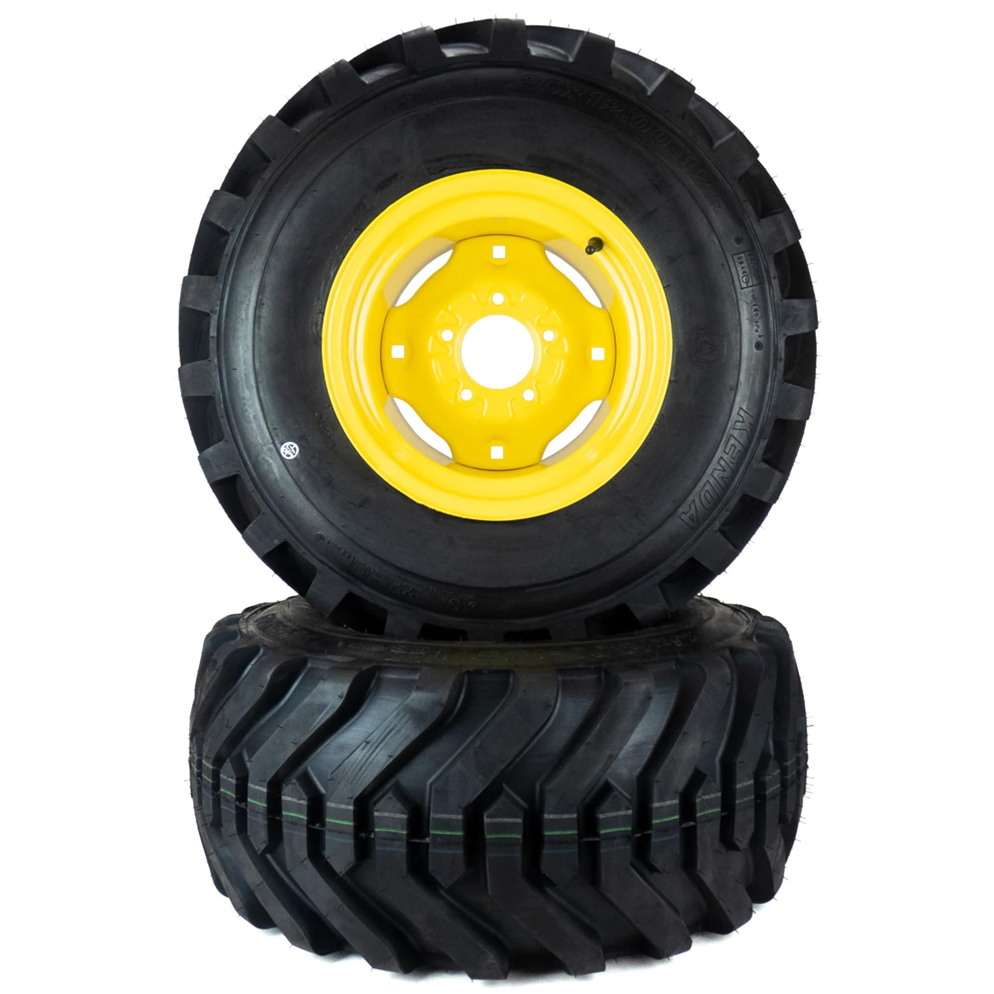 Photo 1 of (2) Industrial Tire Assemblies 26x12.00-12 Fits John Deere TCU20390 M121628