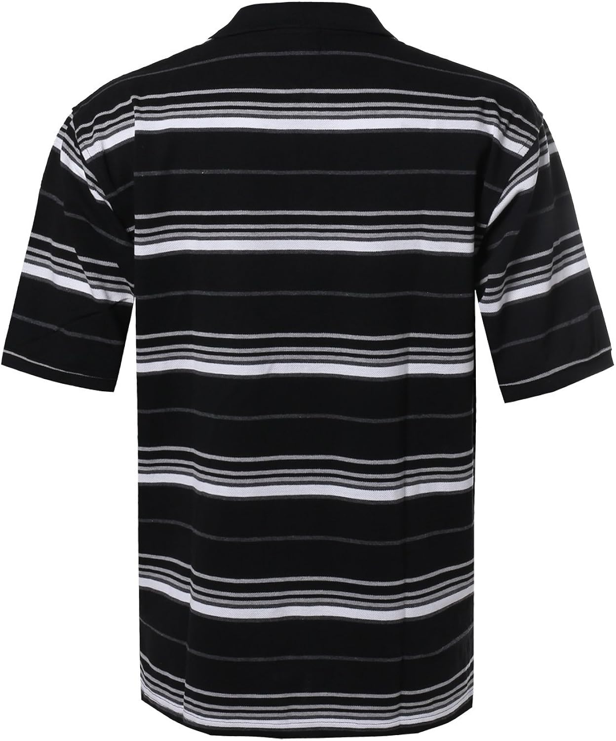 Youstar Men's Basic Casual Short Sleeves Patterned 3 Button Placket Polo (S-5XL): Clothing