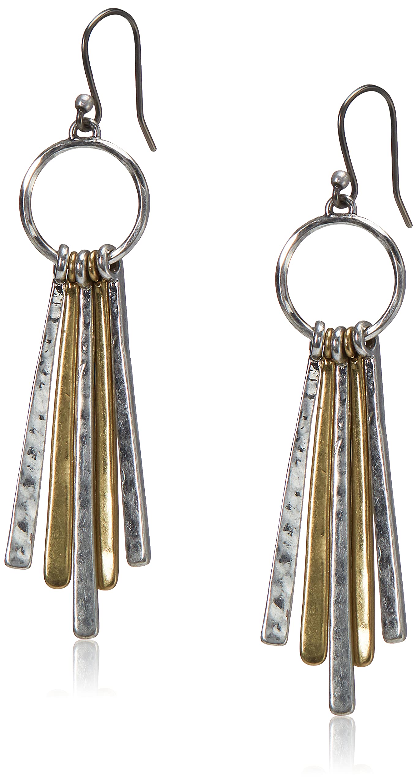 Photo 1 of Lucky Brand Metal Paddle Drop Silver Earrings