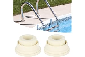 Haofy Ladder Bumper, Set of Two White Ladder Rubber Plug for Swimming Pool Ladders Swimming Pool Accessory Supplies
