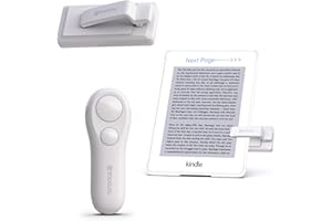 SK SYUKUYU RF Remote Control Page Turner for Kindle Reading Ipad Surface Comics, iPhone Android Tablets Reading Novels Taking Photos (White)