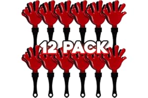 Windy City Novelties 12 Pack - Red/Black Hand Clapper Noise Makers Party Favors