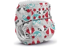 Kanga Care Rumparooz G3 Stay Dry Cloth Diaper Reusable One Size Pocket Diaper Patented Inner Double Gusset 2 pcs Microfiber Insert Soaker (6-55+ lbs) - Clyde