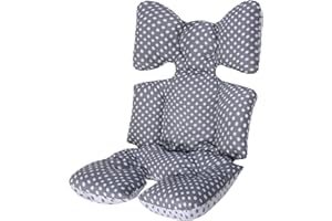 MIRACLE BABY Baby Seat Pad Liner for Stroller, Universal Stroller Cushion Pad for Baby Soft and Breathable 3D Air Mesh Cotton Stroller Liner Insert Car Seat Insert (Dots)