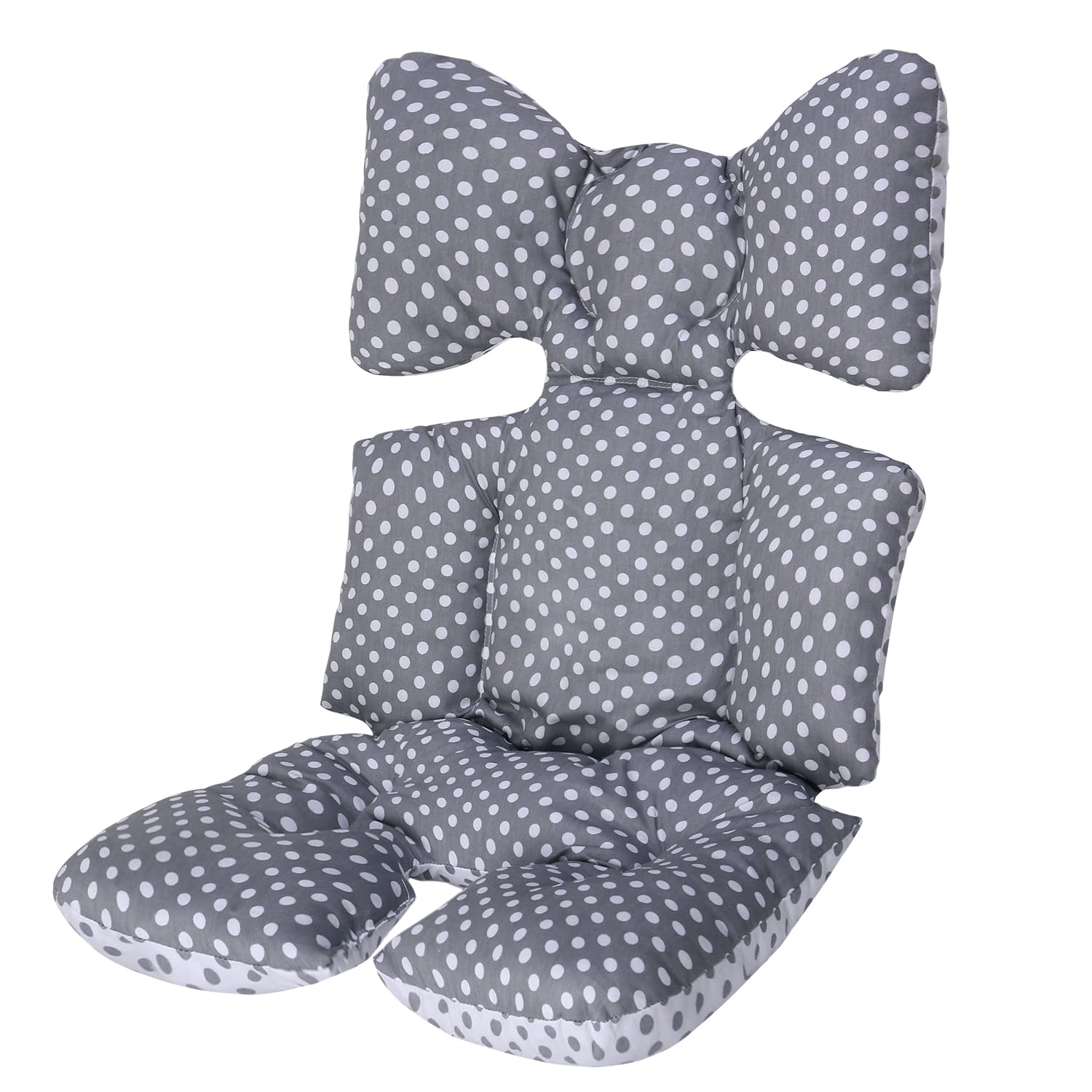 Baby Pushchair Seat Liners, Pram Liner Universal Baby Stroller Seat Cushion 3D Air Mesh Baby Stroller Cushion for Toddler Infant, Pushchair Accessories (Grey Dots) — image 1