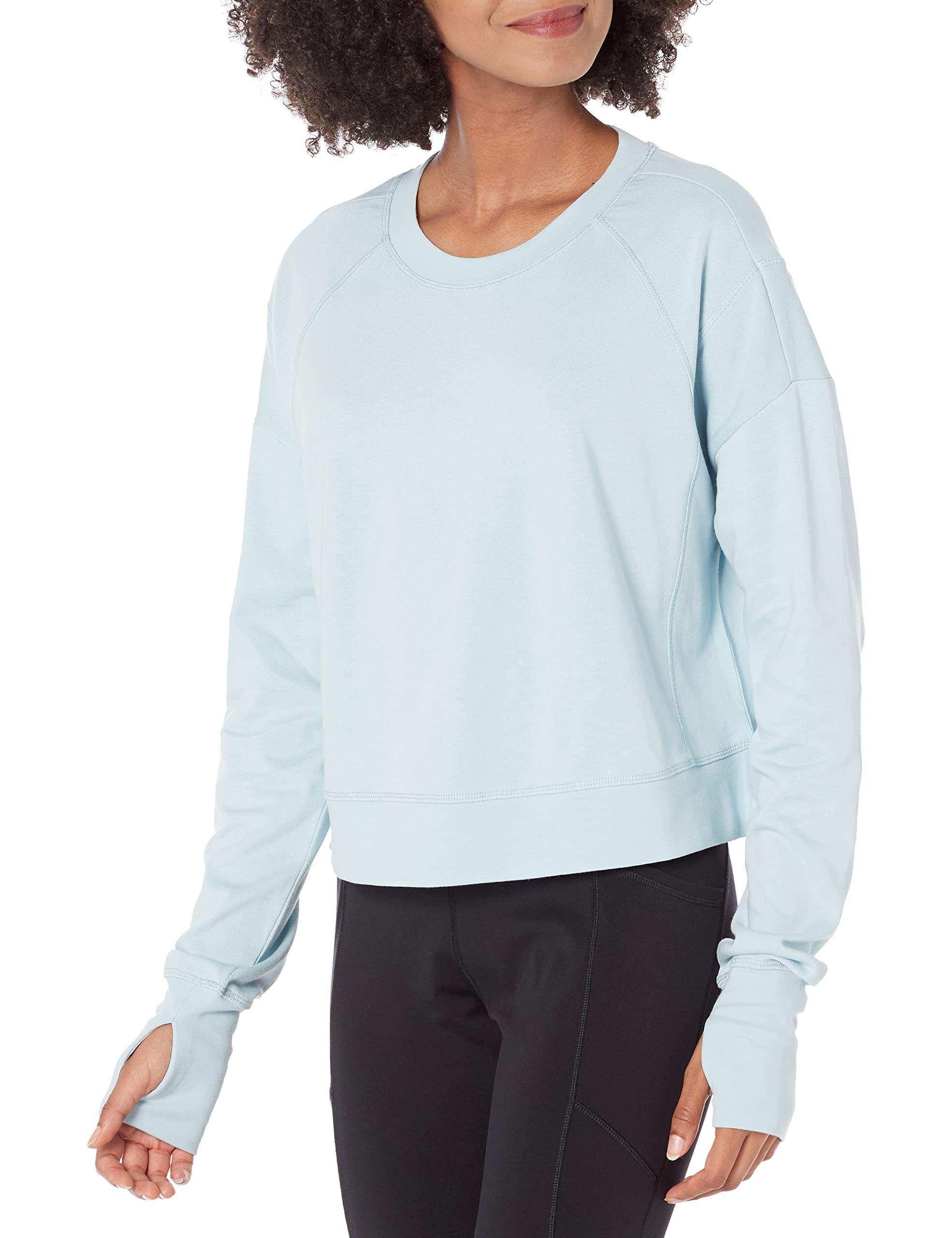 Sweaty Betty Women’s After Class Cropped Crewneck Sweatshirt Vista Blue