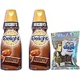 Candy Freezer International-Delight Liquid Coffee Creamer.- Two (2) 32 fl oz Bottles of Creamy Smooth Delightful Coffee Creamer and 1 oz Freeze Dried Ice Cream Bites (Chocolate Caramel)