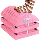 WADCIMC Foot Rest for Under Desk at Work, Foot Stool with Washable Cover, Comfortable Office Desk Accessories, Footrest with 3 Adjustable Heights, for Offices Gaming Chair, for Leg Support