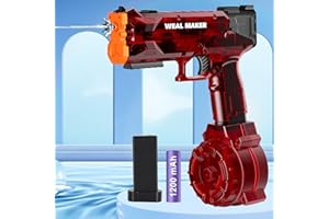 Yivsen Strongest Electric Water Gun Pistol with 400 Ammos, Transparent Automatic Squirt Guns High Powered IP67 Waterproof, Classic Continuous Water Blaster Summer Pool Toys for Kids/Aldults