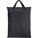 BeeGreen Black Travel Laundry Bag with Strap &amp; Zipper Pockets Hanging Laundry Hamper Heavy Duty Collapsible for Dirty Clothes College Dorm Gym Beach Pool Swimsuit