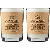 Cannabolish Smoke Odor Eliminating Candle, 7 oz, Natural Ingredients (Pack of 2)