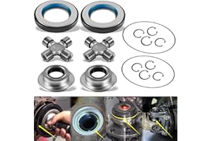 SIXCOW Front Axle Seal U Joint Kit & Inner Knuckle Oil Seals & Outer Tube Seals & Hub O-Rings for 2005-19 Ford Super Duty F250 F350 F450 F550 Dana 60, 2014835, 2023068, 2017426, 54983, SPL55-3X, 25-332X